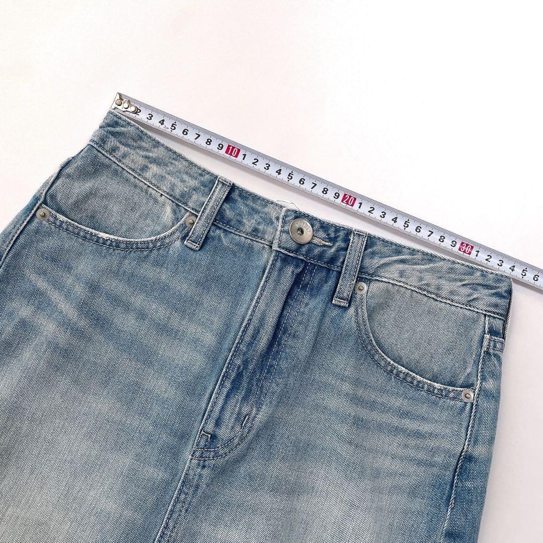 GYDA 新品 ダメージ スリット ロング デニム スカート