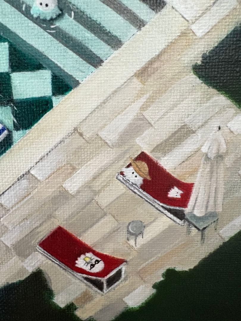 holiday アクリル画　F3