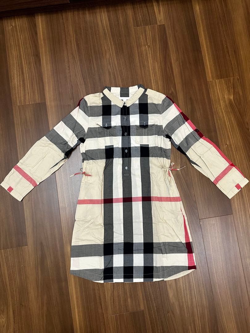 ゆ*ン様 Burberry Children チェック柄長袖ワンピース 160c