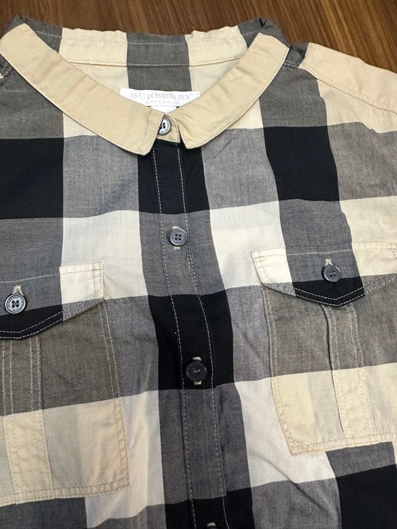 ゆ*ン様 Burberry Children チェック柄長袖ワンピース 160c