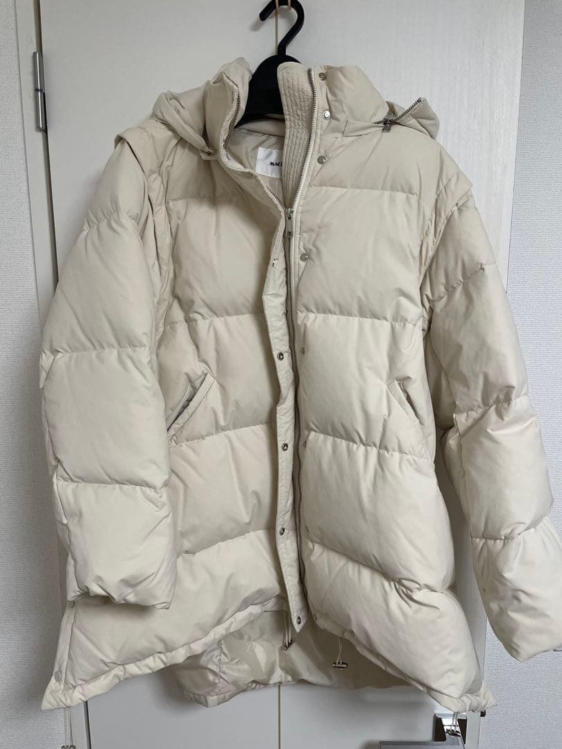 machatt（マチャット）2wayダウンコートハーフジップ（アイボリー）