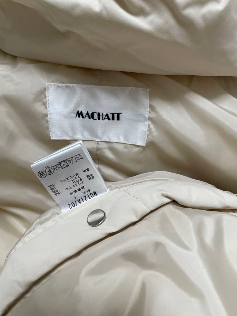 machatt（マチャット）2wayダウンコートハーフジップ（アイボリー）