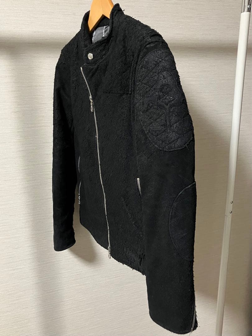 BACKBONEスエードシングルライダースジャケット北原哲夫バックボーンレザー