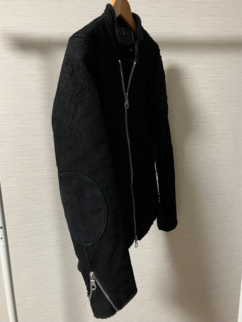 BACKBONEスエードシングルライダースジャケット北原哲夫バックボーンレザー