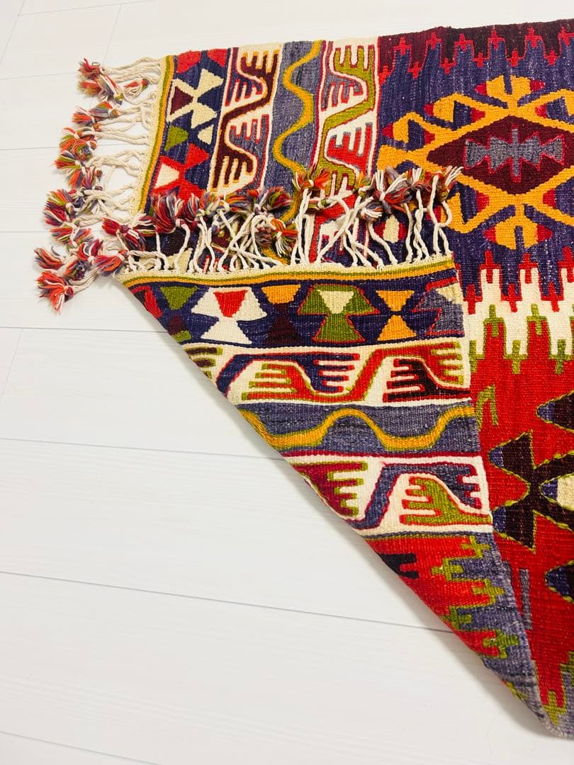 【期間限定値下げ】トルコ 手織りラグ ヴィンテージキリム/オールドキリム