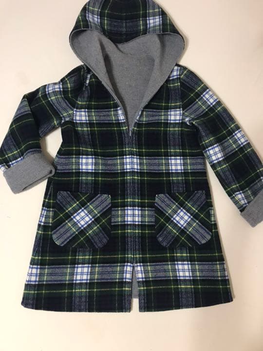 familiar ロング コート　140cm リバーシブル お花モチーフ