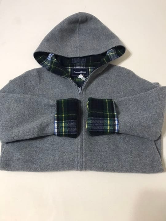 familiar ロング コート　140cm リバーシブル お花モチーフ