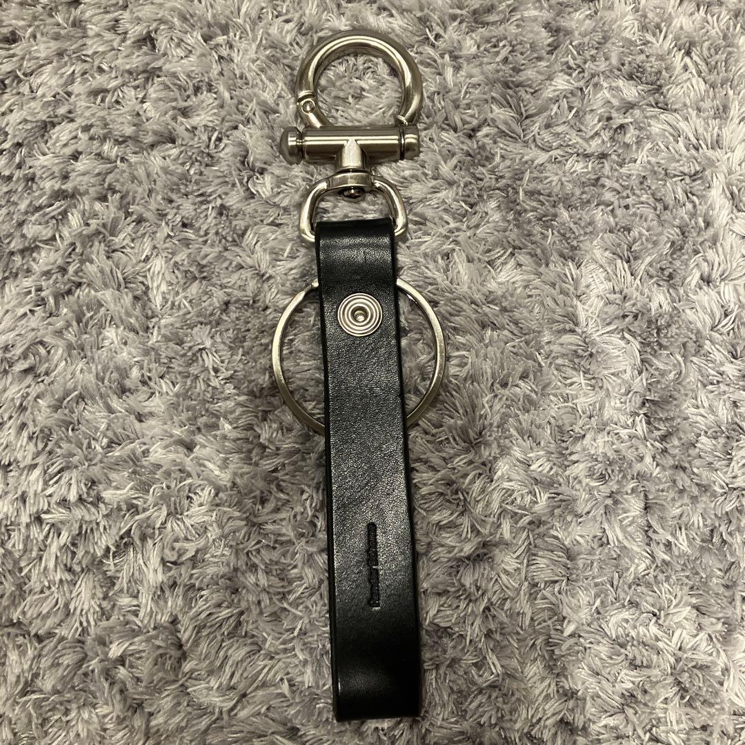 Hender Scheme 黒 レザー キーホルダー