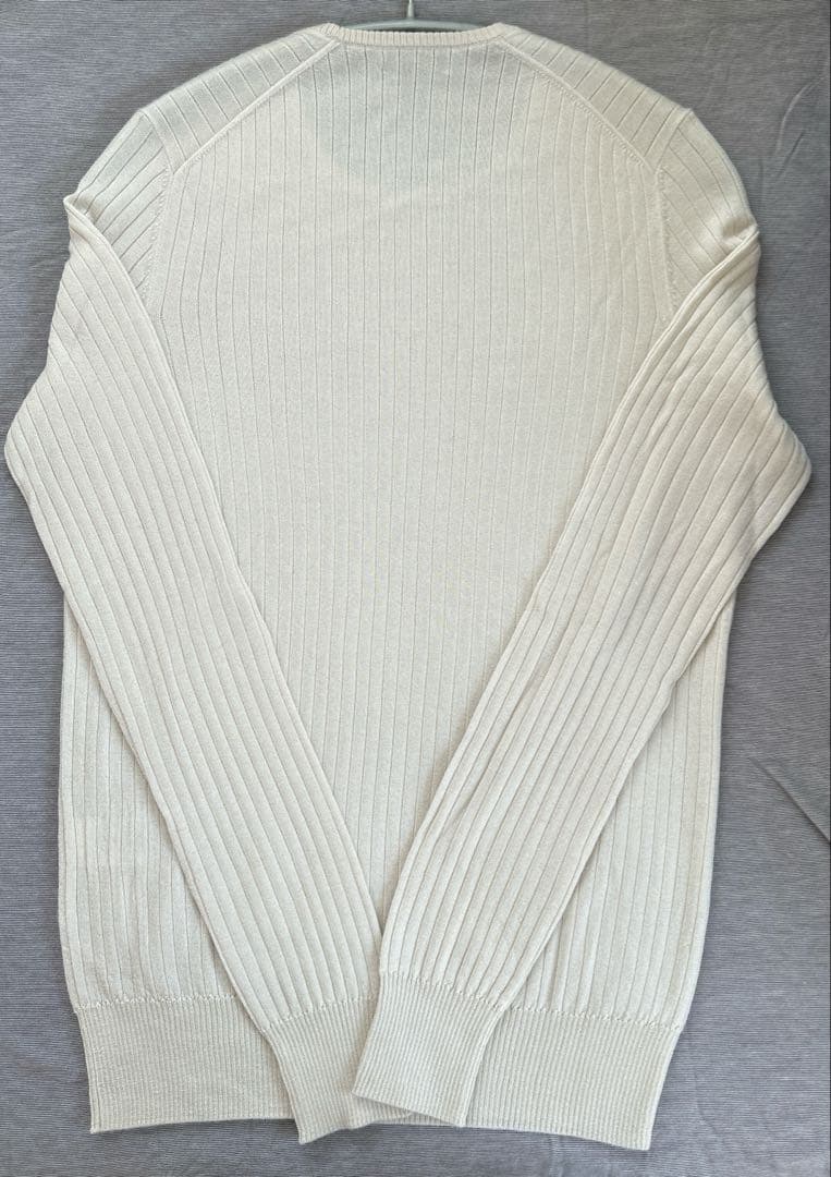 みゆ様　 DRAWER カシミヤシルク　リブクルーネックニット　ライトグレー