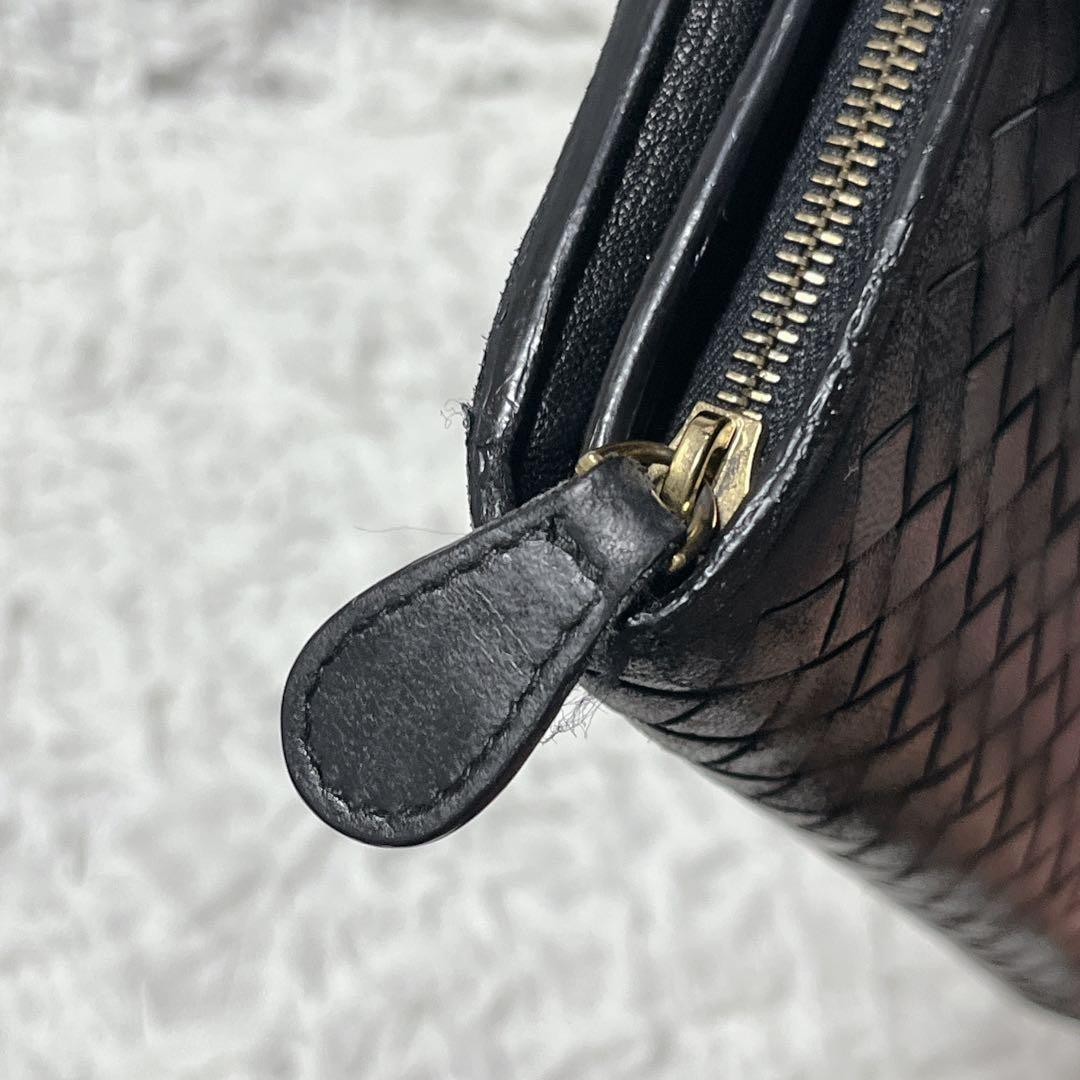 良品✨ボッテガヴェネタ 長財布 イントレチャート コンチネンタル 黒　二つ折り