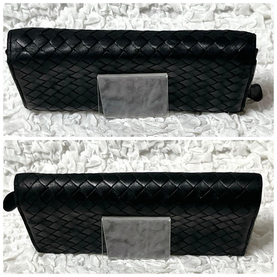 良品✨ボッテガヴェネタ 長財布 イントレチャート コンチネンタル 黒　二つ折り