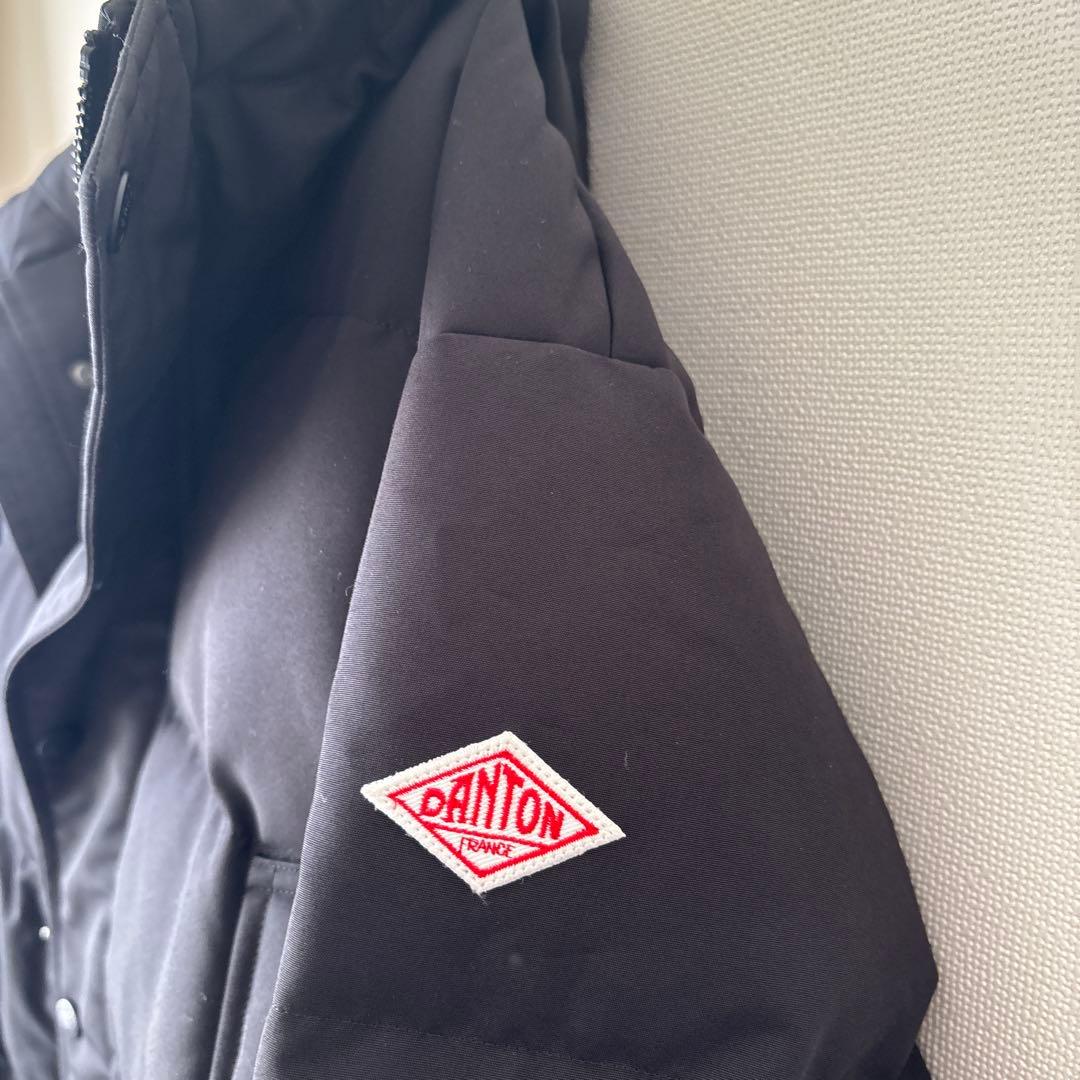 ダントン　ダウンフーデッドジャケット　ブラック　S
