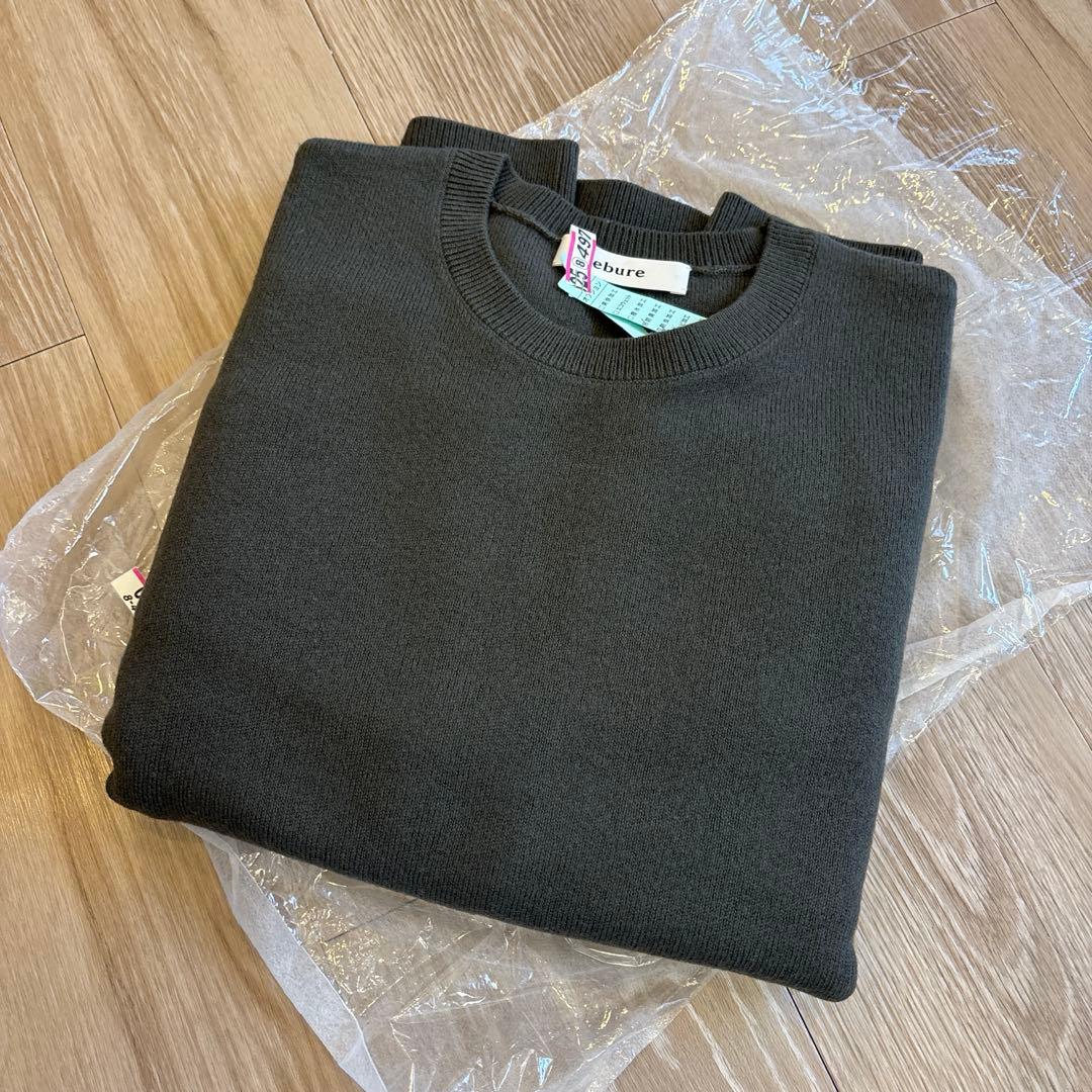 エブール ebureソフトスムースニット クルーネックプルオーバ◆39,600円