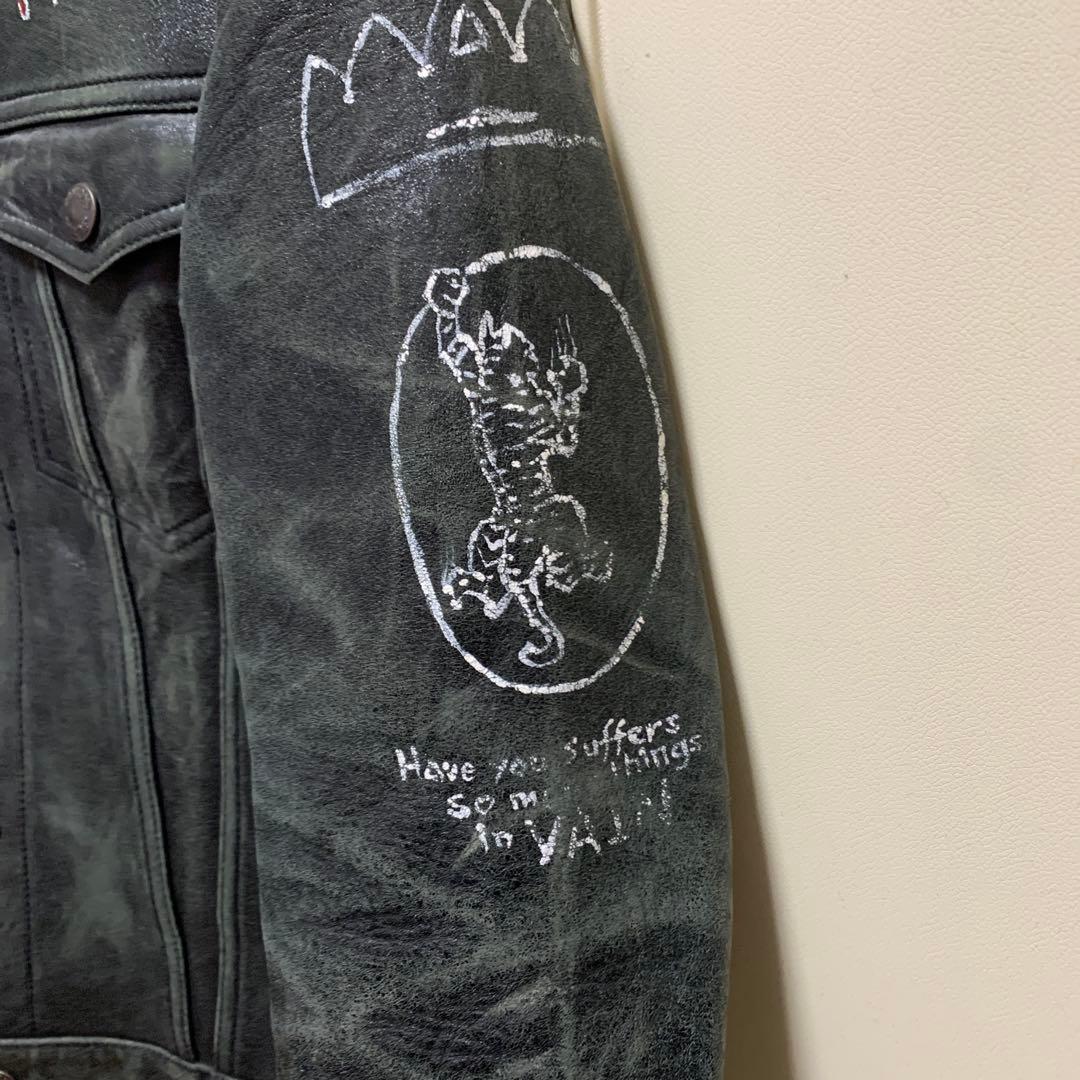 ゴートレザーWネームJHONS HOSU ROCK