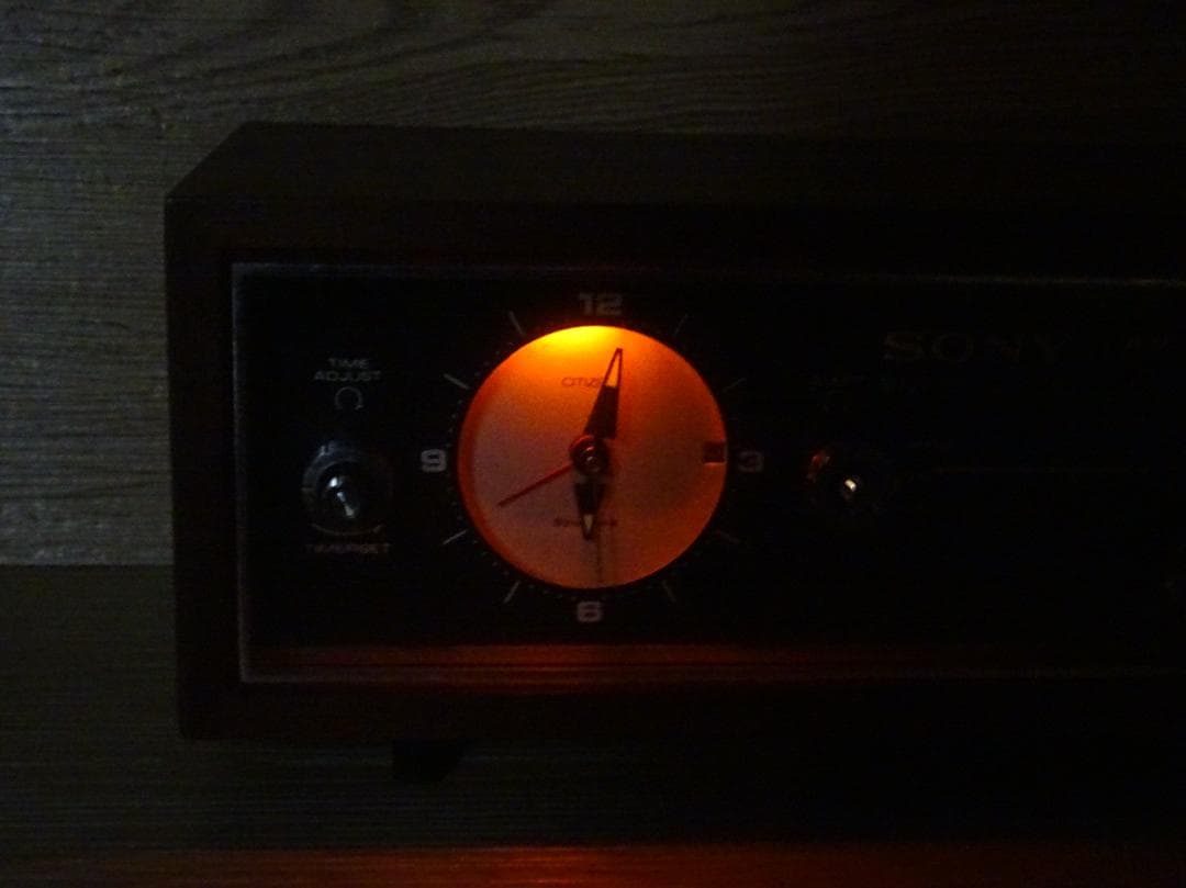 昭和レトロ SONY クロックラジオ 8RC-49 西日本仕様 時計 クラシック