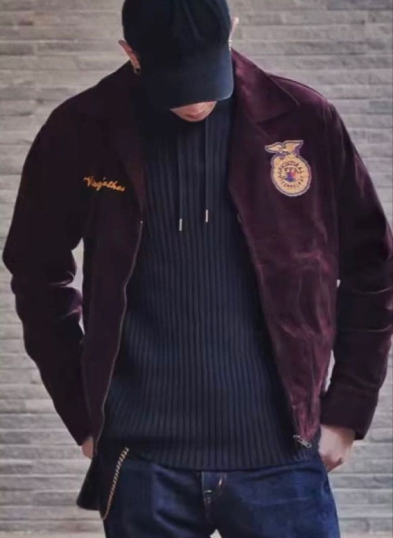 【最安】FFA復刻コーデュロイジャケット バーガンディＸＬ　当日出荷
