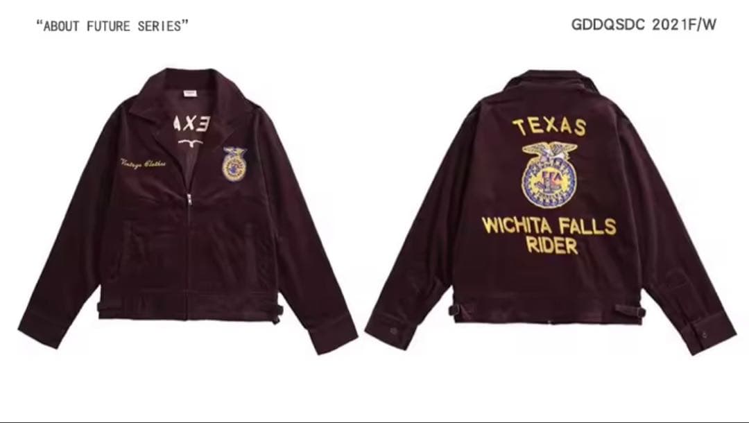 【最安】FFA復刻コーデュロイジャケット バーガンディＸＬ　当日出荷