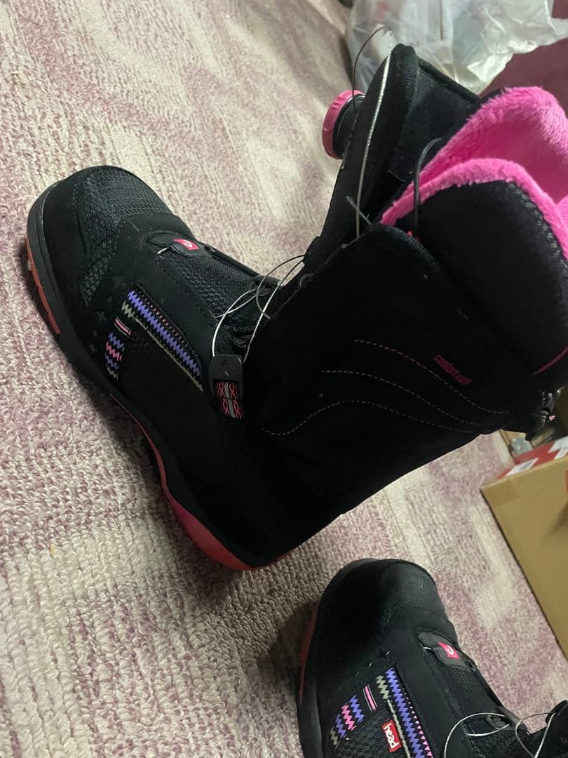 HEADスノーボード3点セット ホワイト/ブラック/ピンク