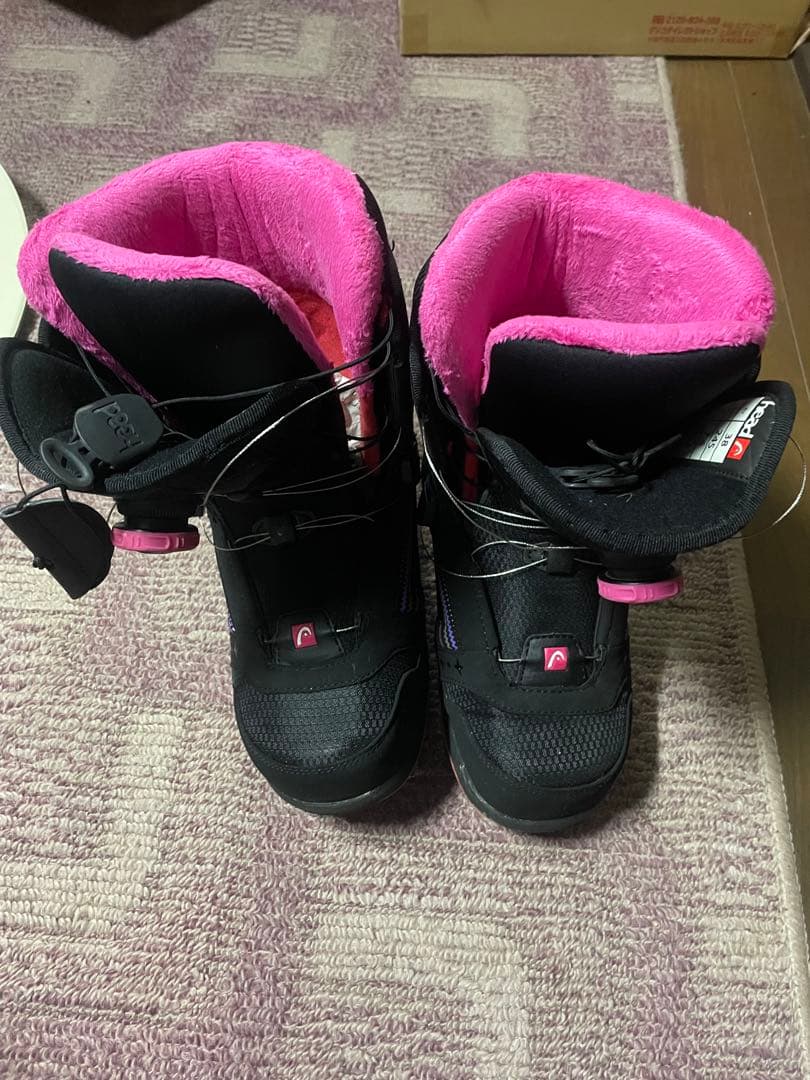 HEADスノーボード3点セット ホワイト/ブラック/ピンク