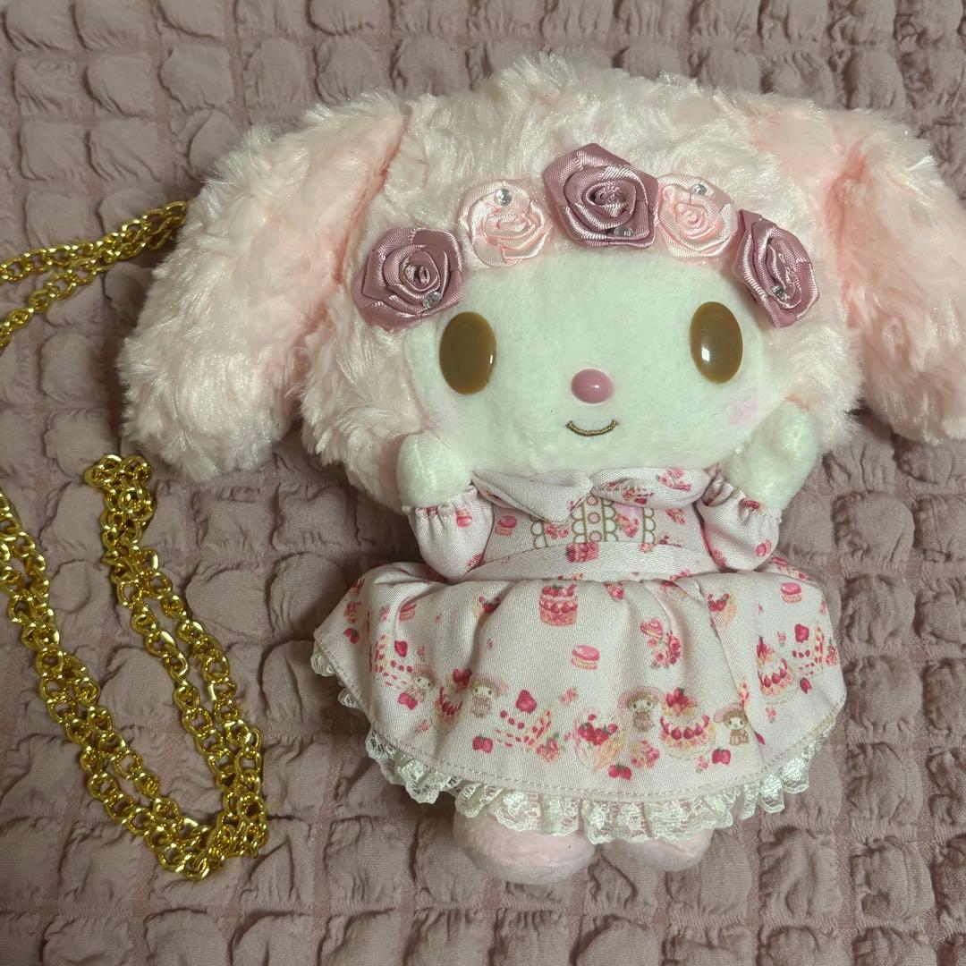 リズリサ　リズメロ ケーキ柄 ぬいぐるみポシェット