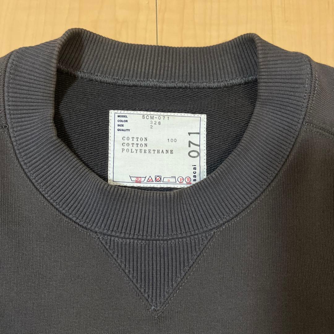 sacai スウェット トレーナー チャコールグレー サイズ2