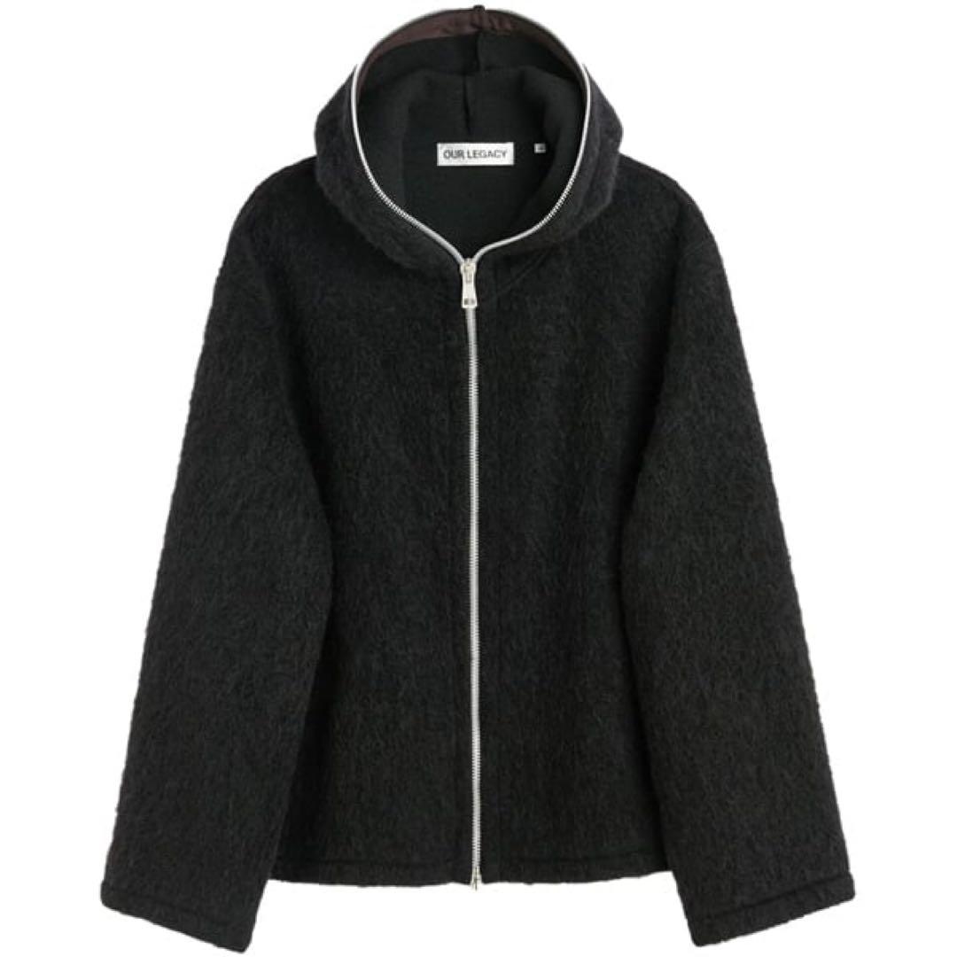 トップス OUR LEGACY FULL ZIPHOODBlack Hairy Wool