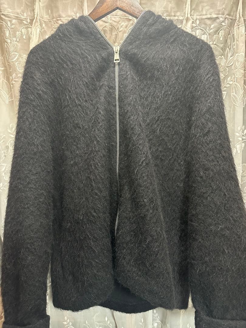 トップス OUR LEGACY FULL ZIPHOODBlack Hairy Wool