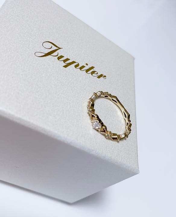 【専用】jupiter ダイヤモンド ハート デザインリング ゴールド K10