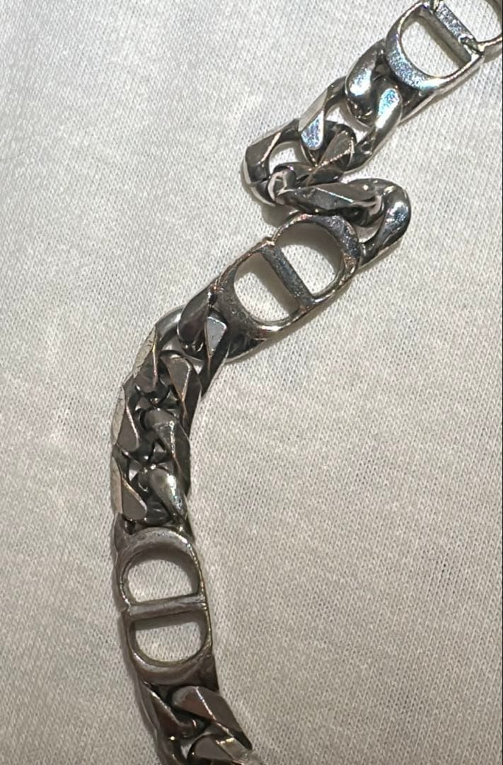 正規品 Christian Dior チェーンリンクネックレス シルバー