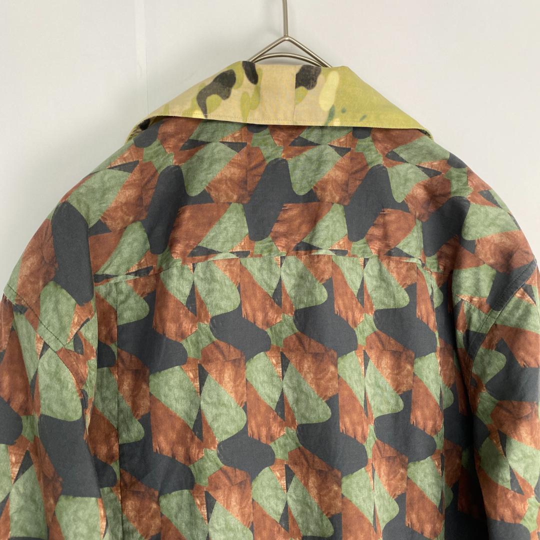 美品　プラダ　半袖シャツ　アーカイブ オープンカラー 希少 PRADA 総柄