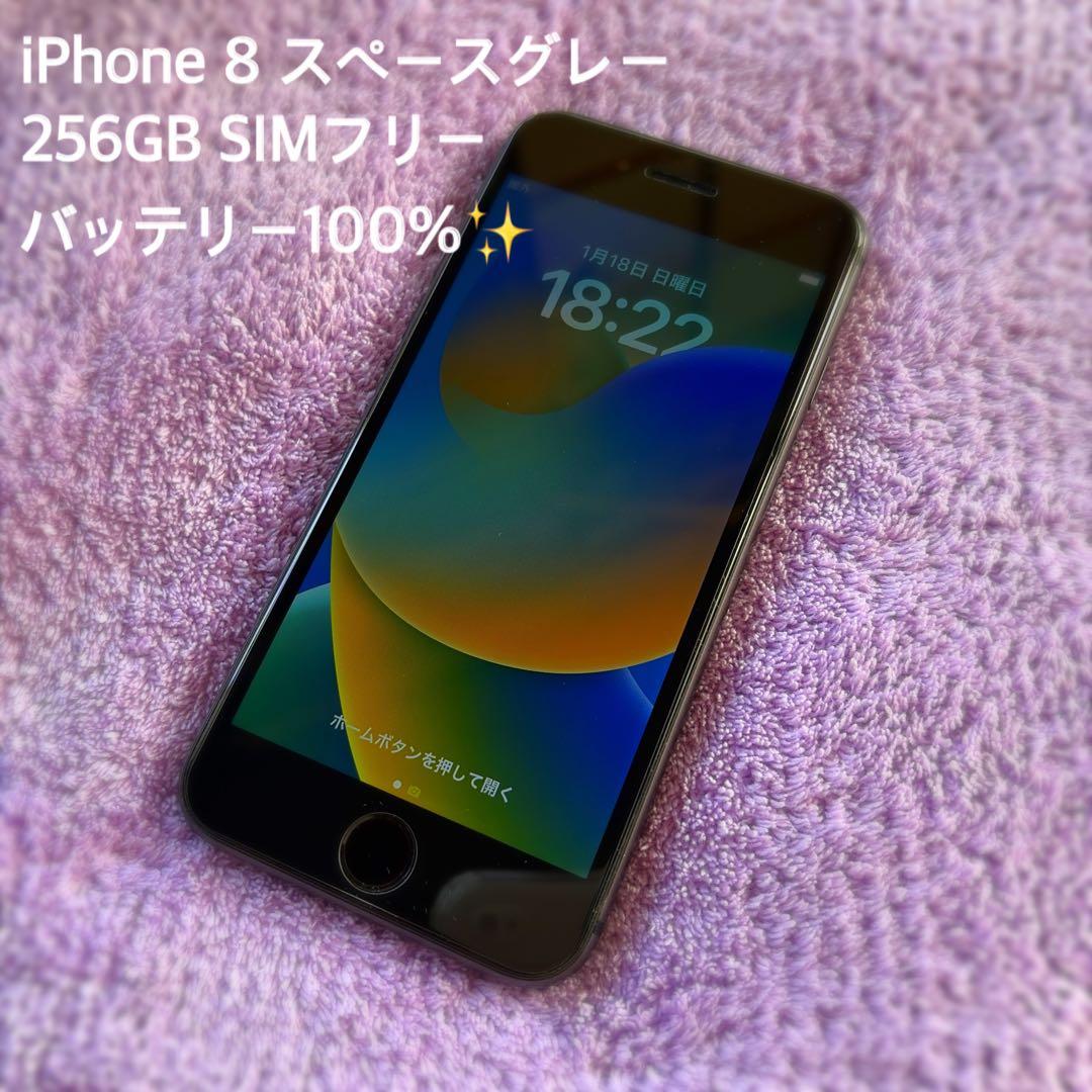 iPhone 8 スペースグレー 256GB SIMフリー