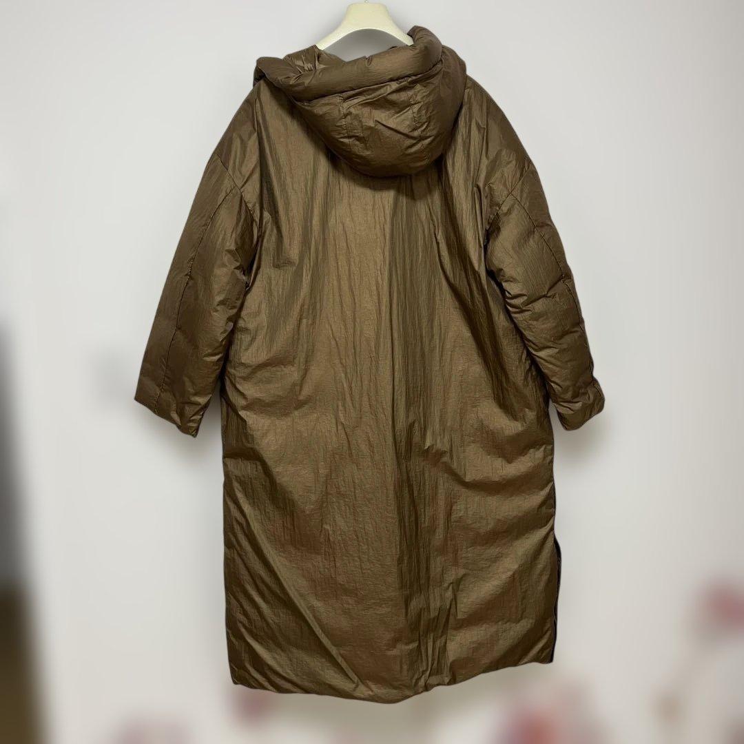 新品エーディーディーadd ブラウン ロングダウンコート大きいサイズヘルノ好きも