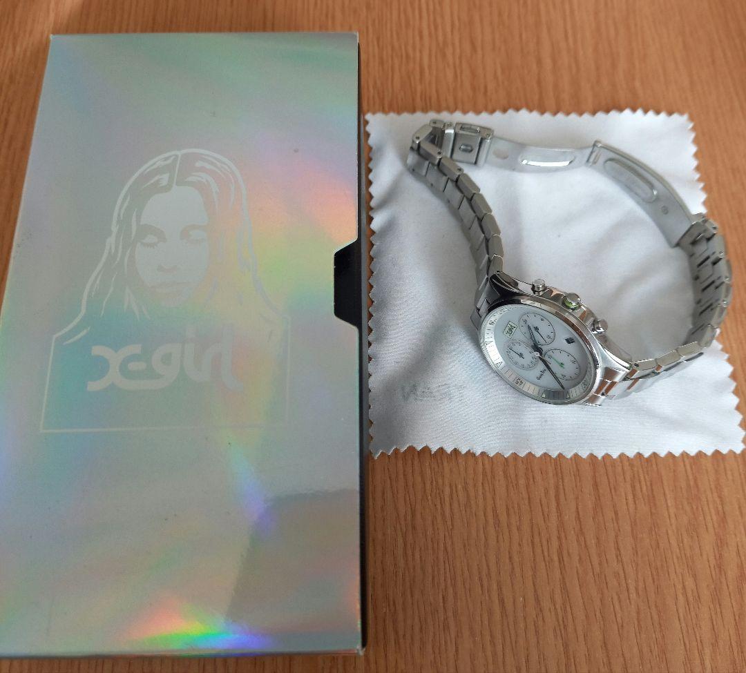 X-girl CITIZENコラボ ソーラーパワー クロノグラフ腕時計中古