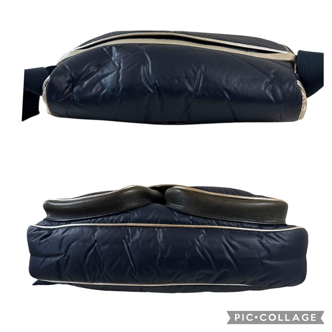 未使用級　レア濃紺　ハンティングワールド　メッセンジャーバッグ　バチュークロス