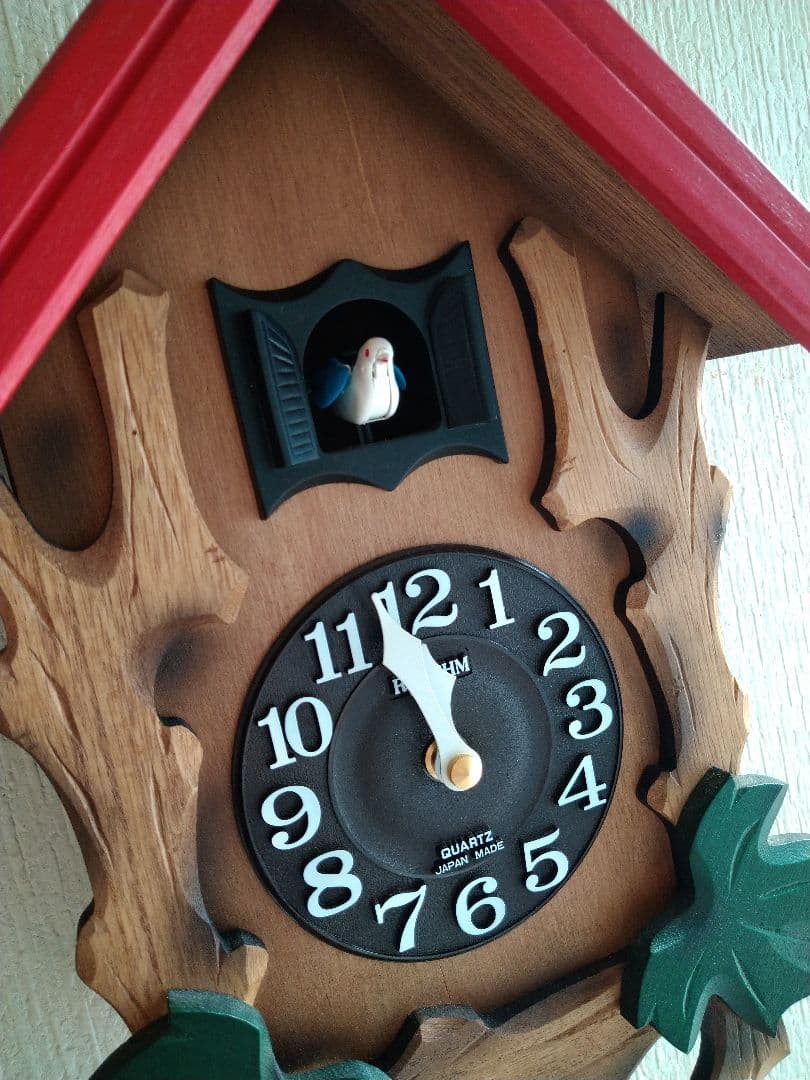 RHYTHM　鳩時計　カッコーメルビル　木製 掛時計