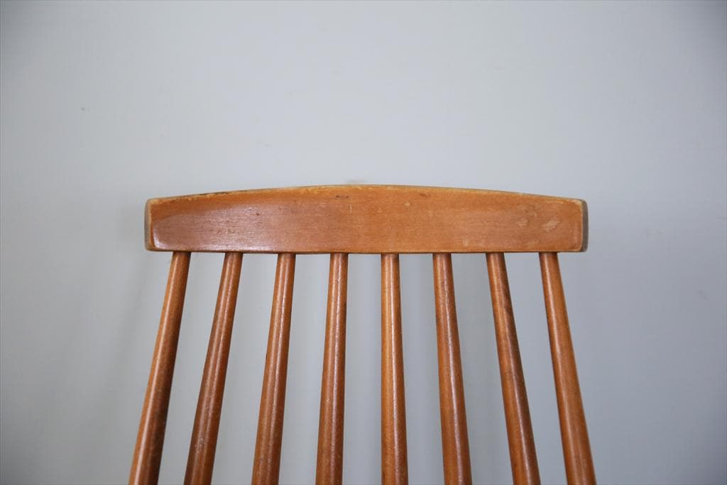 英国アンティーク木製コムバックチェア/ダイニングイス/椅子(89-222-1)