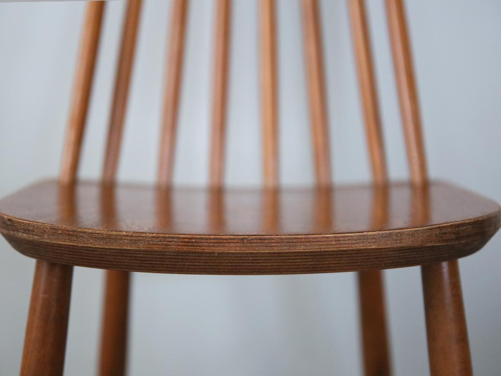 英国アンティーク木製コムバックチェア/ダイニングイス/椅子(89-222-1)