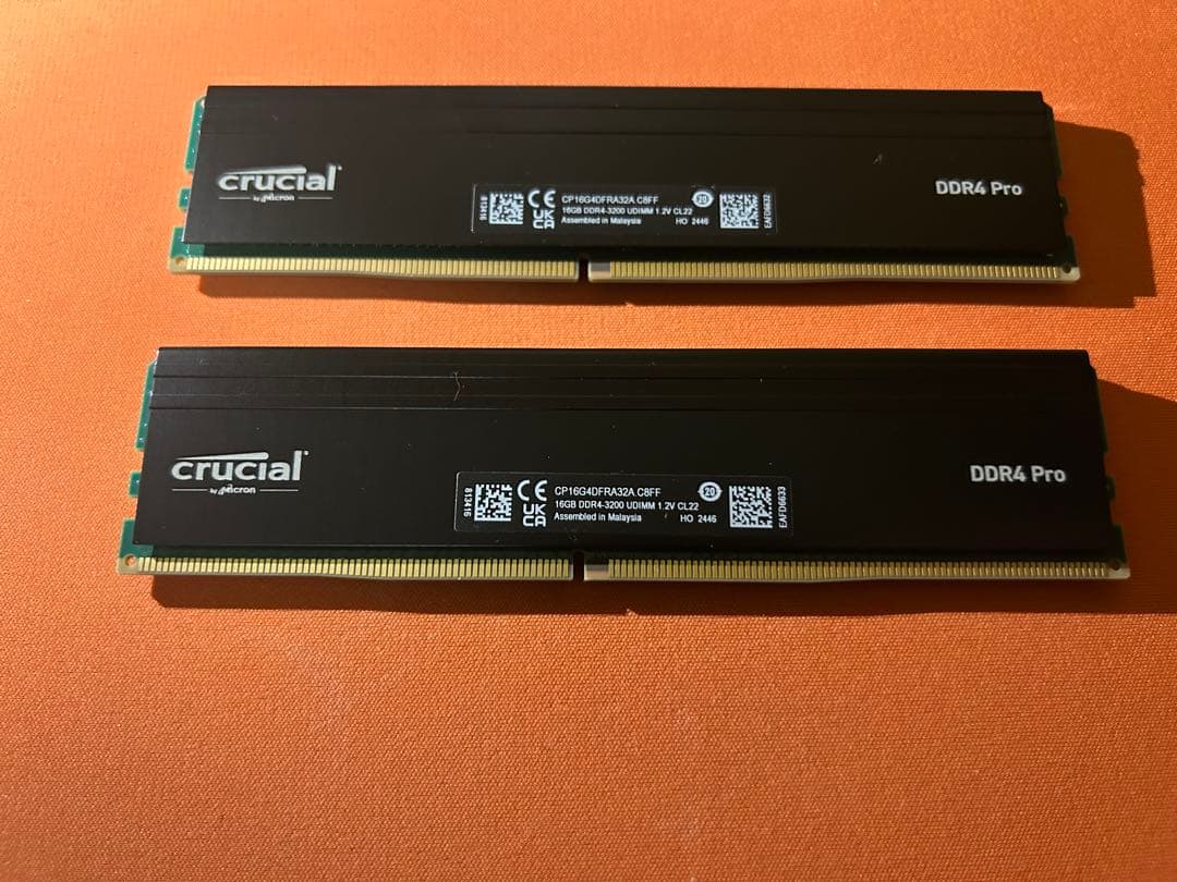 crucial DDR4-3200 CL22 32GB （16GB×2枚）メモリ