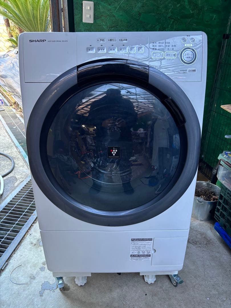 高年式 分解クリーニング済 SHARP ES-S7D 2020年製 左開き