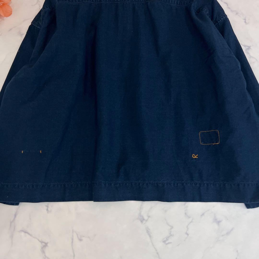 45R スーピマ オックス の Mシャツ インディゴ 焦