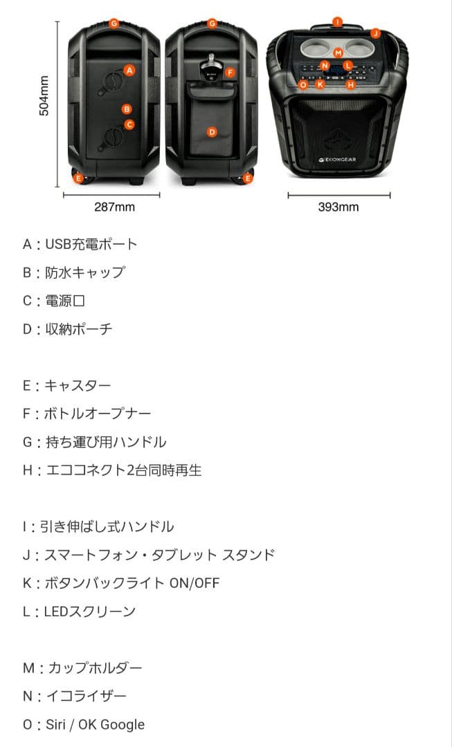 新品ECOXGEAR EcoBoulder+　防水 ワイヤレススピーカー大出力