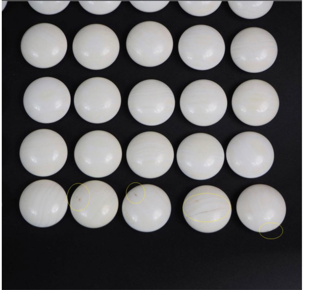 送料無料　日向特産　日向スワブデ蛤碁石36号・碁笥セット　旧家蔵出