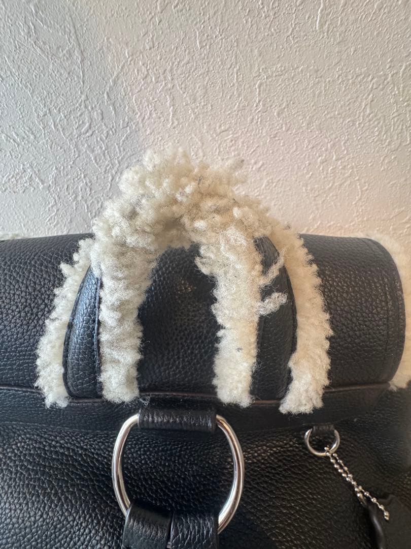 コーチ　リアルファー　ムートン　リュック　レザー