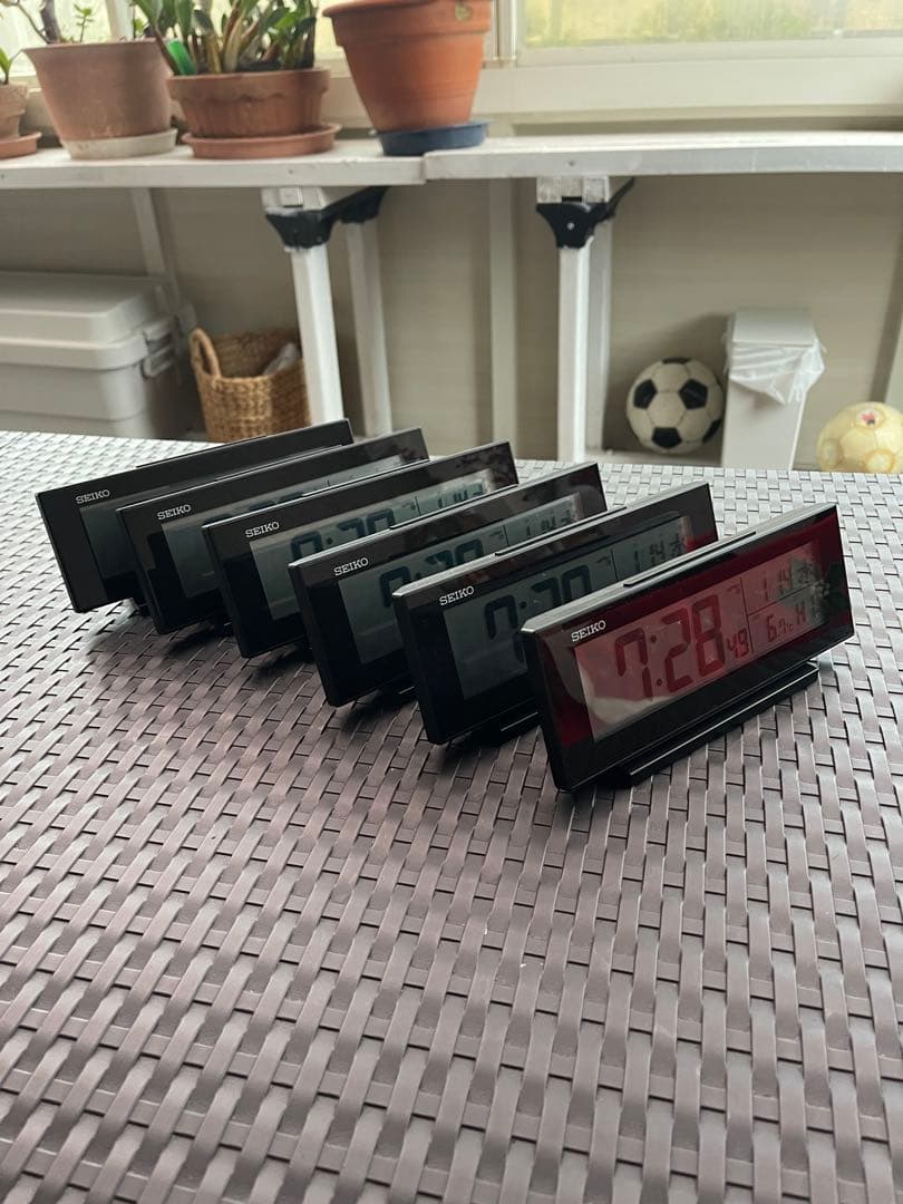 【カイ】SEIKO デジタル置時計【SQ324K】 7台セット