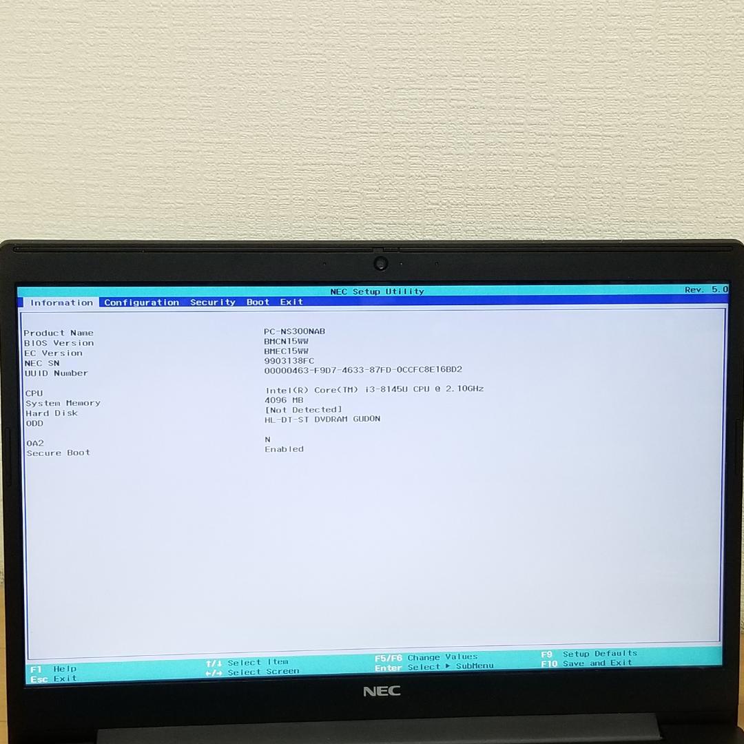 ジャンク品 NEC Corei3 ノートPC PC-NS300NAB(E1576