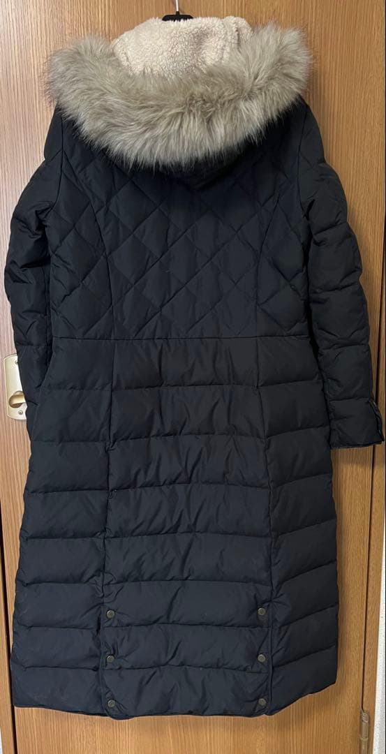 【美品】ローレンラルフローレン　ロングダウンコート ファー付き　黒　S