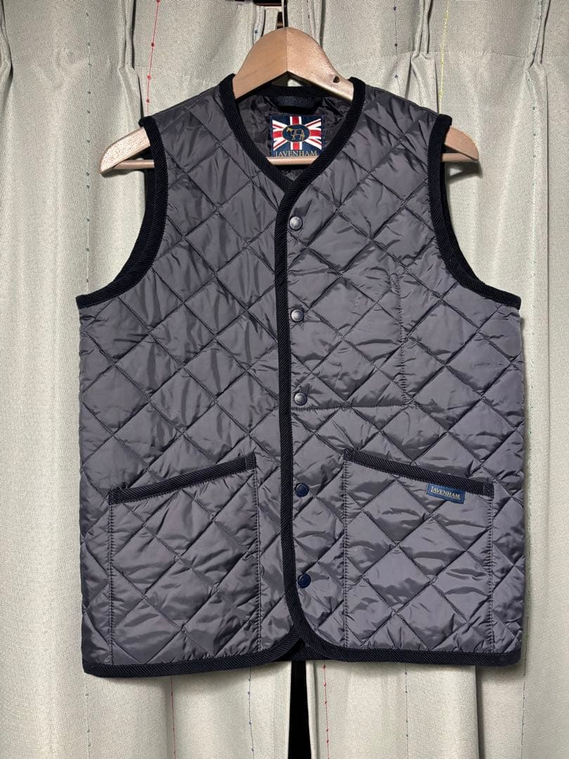 LAVENHAM ラベンハム メンズ ダウンベスト ネイビー　Sサイズ