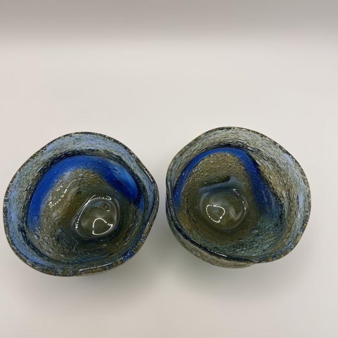 琉球ガラス　稲嶺盛吉作ぐいのみ