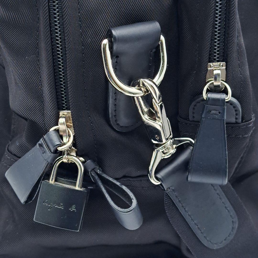 極美品★ agnes b. アニエスベー ボストンバッグ 旅行 大容量 ブラック