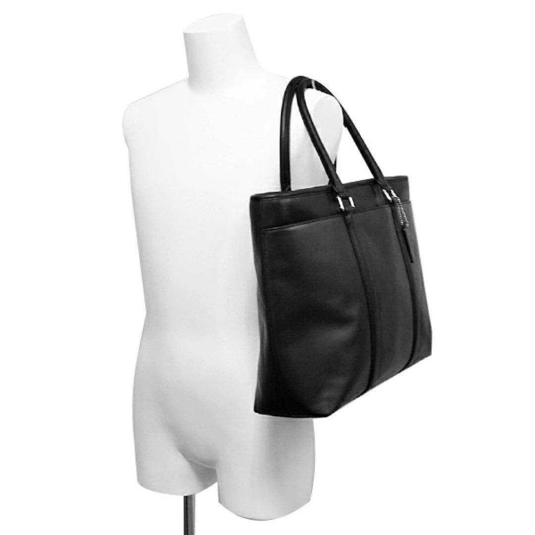 超美品　コーチ　スムースレザー 2WAYメンズビジネスバッグ ブラック 人気商品